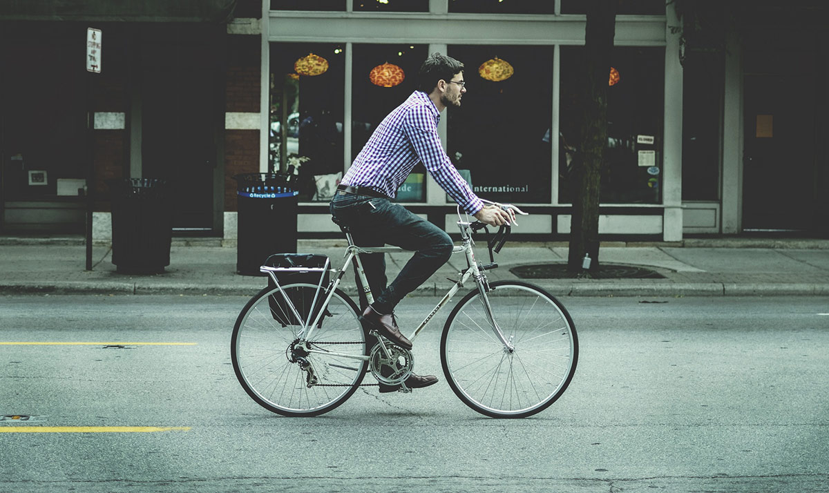 Man on bicycle