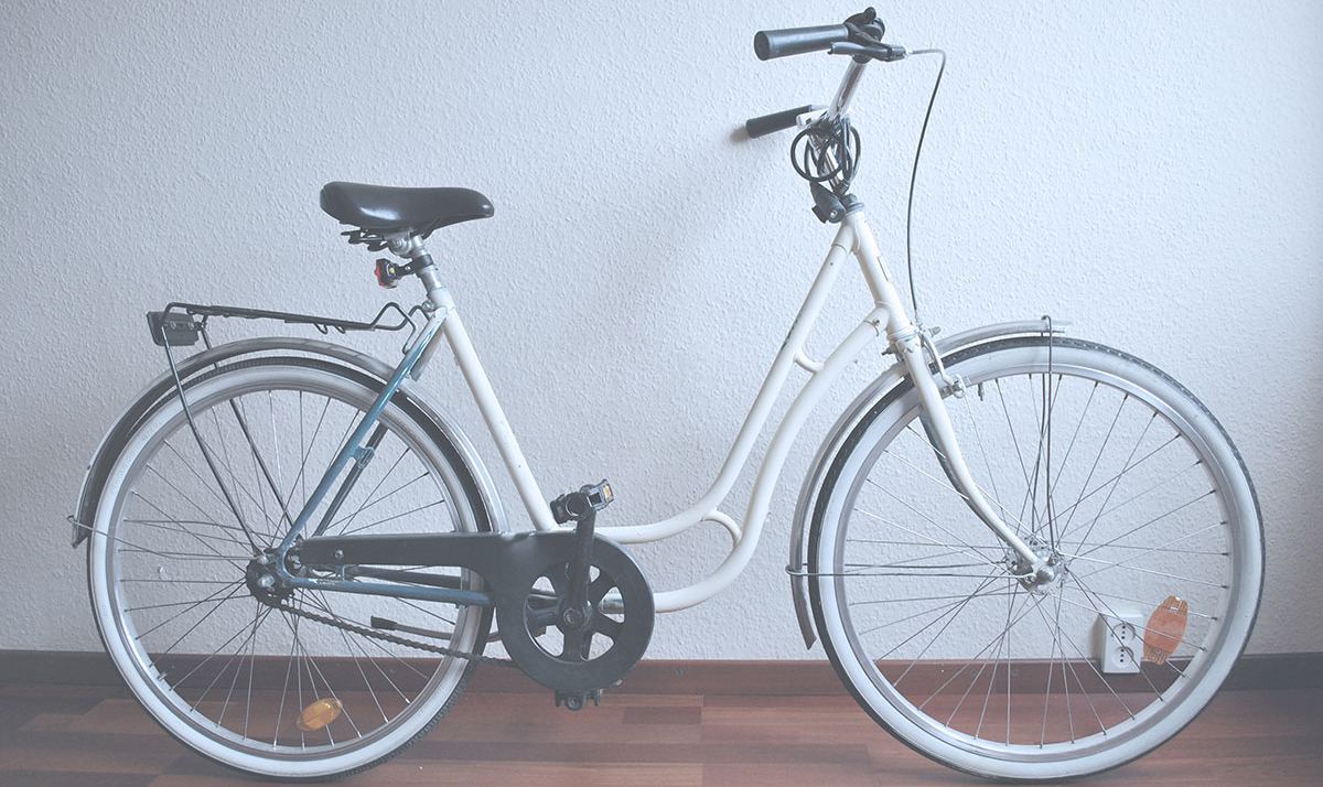 White bicycle